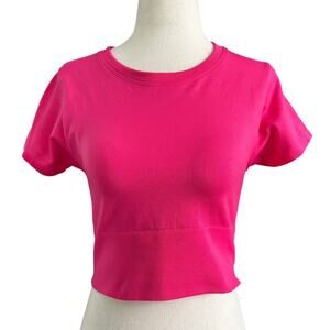 Offline by Aerie Pink Seamless Fitted Crop Top Women's Size Small | 26-38